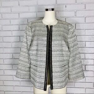 Nipon Boutique Women's Ivory Shimmer‎ Blazer - Size 14
